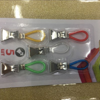 厂家直销跨境电商金属毛巾夹塑料彩色绳沙滩毛巾夹现货热卖中