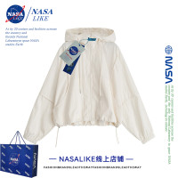 NASA~短款防曬風衣連帽薄款外套女2023新款高級設計感運動衝鋒衣