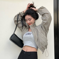 甜辣輕薄抗UV防曬衣女款2023夏季新款歐貨百搭短款防曬服外套