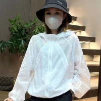 時尚寬鬆輕薄鏤空連帽防曬衣外套女2023夏高級感休閒洋派長袖開衫