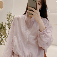 粉色薄款防曬衣女款夏季2023新款爆款防曬服休閒開衫外套女春秋款