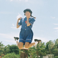 一九九二自制復古昭和寫真日系jk制服夏季燈籠短袖洋裝