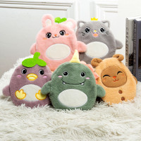 可爱大号绒布热水袋  pvc内胆女学生注水暖手袋 卡通加绒暖水袋套