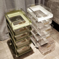 收纳置物架小推车零食收纳架落地家用厨房卫生间浴室多层多功能架