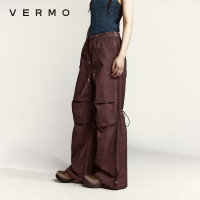 VERMO“輕鬆”男女同款 手工炒色暈染可調節戶外工裝休閒長褲
