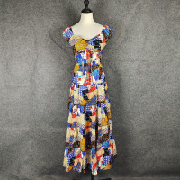 民族風顯瘦沙灘裙泰國薄棉長版大擺洋裝包肩短袖抽帶胸仙女羣女