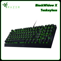 Механическая клавиатура Razer blackтна X, проводная игровая клавиатура без ключа, 87 клавиш, для киберспорта, зеленые механические переключатели