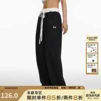 TEACH PEACE潮牌假兩件腰頭拼接直筒褲男寬鬆設計感運動休閒褲女