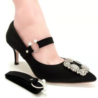 1 пара, женские эластичные U-образные шнурки для обуви на высоком каблуке