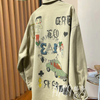 一線大品牌高端外貿單女裝原尾貨出口剪標工裝翻領長袖襯衫衫外套