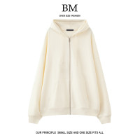 BM Fashion新款開衫歐美風外套寬鬆連帽上衣bm衛衣女歐陽娜娜同款