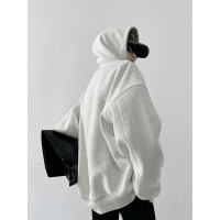 Acestudios 三色字母連帽運動衫女加厚2022秋冬新款寬鬆圓領上衣潮