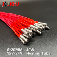 1 шт. нагревательная трубка детали для 3D-принтера нагревательная труба 12 В/24 В 40 Вт нагреватель картриджа 6*20 мм для MK8 E3D V6 экструдер Hotend аксессуары 1 м