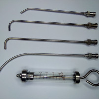 Шприц для внутригортанных вливаний и промываний миндалин объем 5 мл. Ш-14М (Ворсма)