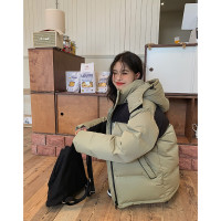 反季短版羽絨衣女2023年新款小眾設計感白鴨絨情侶麵包服冬季外套