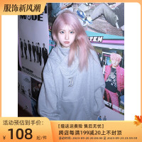 美式高街高領連帽運動衫女秋季新款重磅刺繡機能風潮牌外套情侶上衣