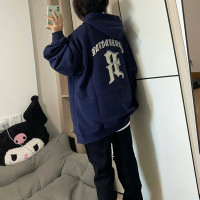 100%純棉美式復古hiphop連帽運動衫女ins潮牌小眾高街春秋情侶外套