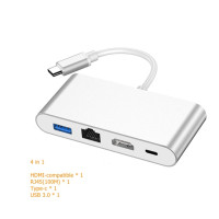 USB-концентратор Trumsoon для RJ45 4K HDTV Тип C USB 3,0 док-станция для Macbook iPad iPhone 15 поверхность Samsung S21 Dex PS5 Nintendo переключатель