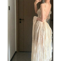 2ND STUDIOS 蕾絲吊帶洋裝性感露背純欲風2023年新款氣質高級感