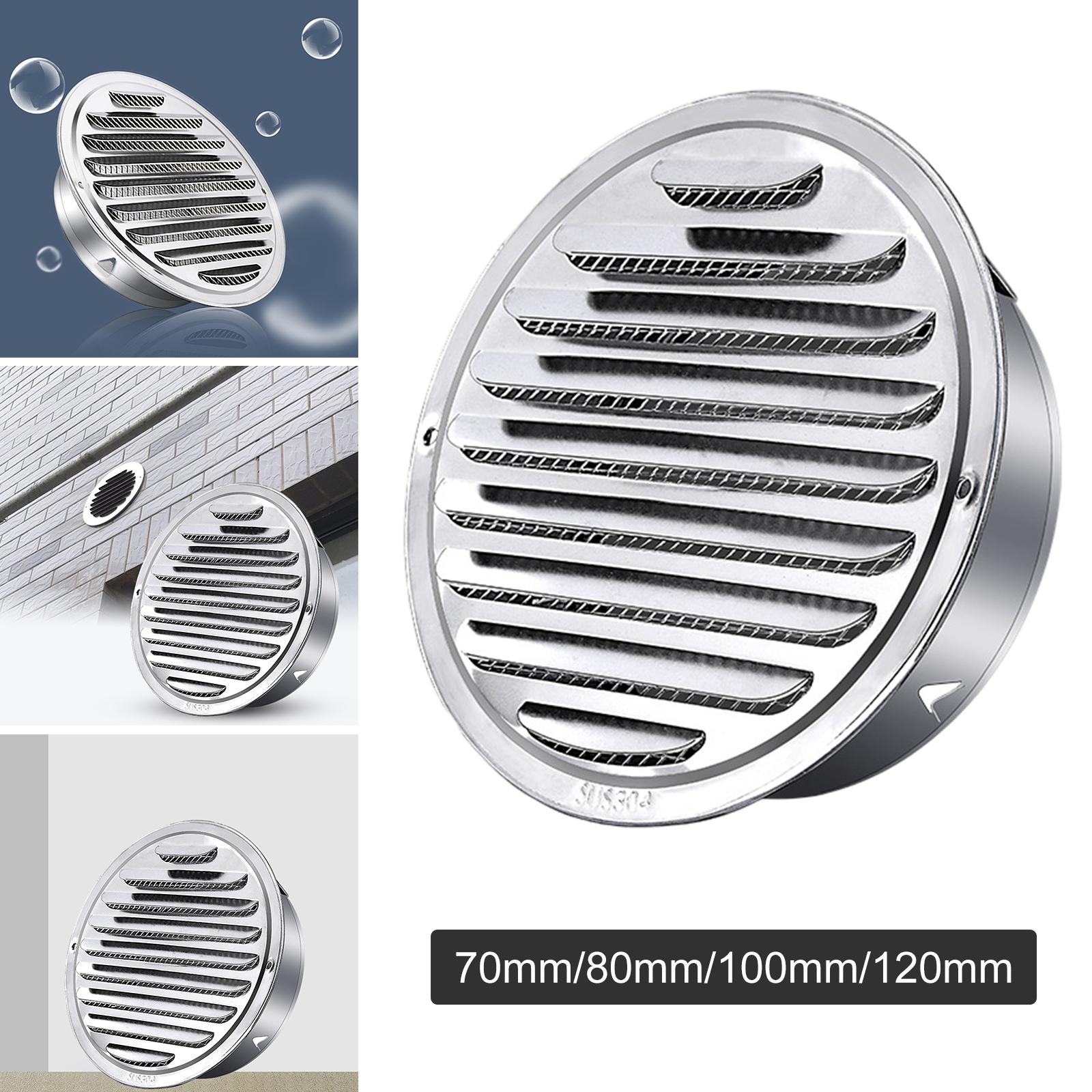 Round Stainless Steel Air Vent Grilles Air Outlet Anti Rust for Kitchen Wall