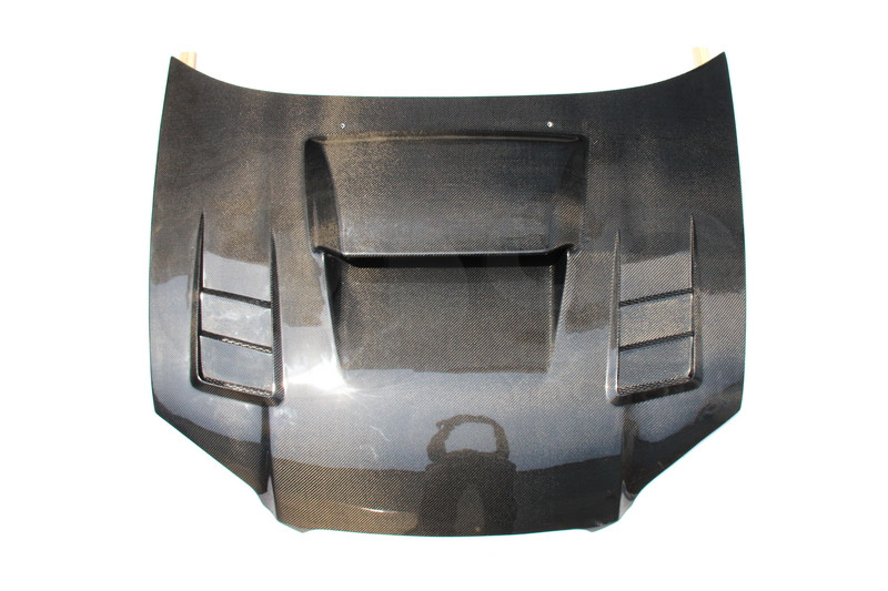 2004-2005 Subaru Impreza WRX STI 8th CWII Style Hood Bonnet CF (1) - 