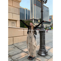 LUU桃喜兒/uma風雙層吊帶洋裝過膝設計感顯瘦高級感休閒寬鬆女