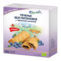 Безглютеновое печенье Fleur Alpine с черничной начинкой, для всей семьи, 132 г