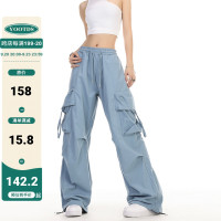 YOOTDS美式復古辣妹工裝褲女百搭秋冬寬鬆街頭嘻哈hiphop闊腿長褲