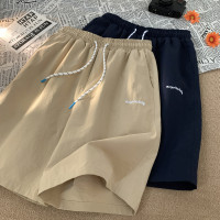日系卡其色短褲女2023新款夏季薄款五分褲子休閒寬鬆純棉運動五分褲