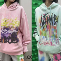 【SANKUANZ 上官喆】2023新品 LOCAT 塗鴉連帽運動衫套裝 鹿晗同款