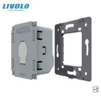 Умный выключатель Livolo стандарта ЕС, 1 клавиша, 2 канала, переменный ток 220 ~ 250 В, настенный выключатель сенсорного экрана без стеклянной панели,