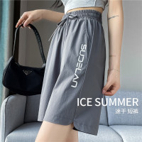冰絲運動短褲女外穿夏季薄款女士五分褲2023新款高腰休閒速乾五分褲