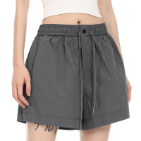 闊腿工裝短褲女夏季2023新款高腰寬鬆A字休閒小個子直筒熱褲褲子