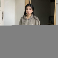 橘子樹在哪兒美式飛機扣領連帽運動衫女春秋設計感小眾寬鬆休閒外套