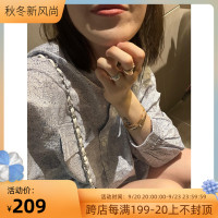 23春夏日式和尚領清新滿印小碎花抽繩兩穿9分鬆緊袖廓形薄料襯衫