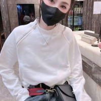 衛衣女2023春秋新款韓版設計感拼接圓領拉鍊寬鬆白色顯瘦上衣休閒