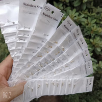 不褪色不锈钢清新欧美四爪耳蜗钉耳钉螺丝拧养耳洞免摘锆石耳骨钉