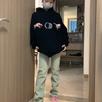 美式街頭嘻哈連帽運動衫女秋冬寬鬆加絨加厚oversize情侶內搭上衣潮