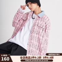 OZOL/Ozone Hole小香風襯衫潮牌格子男女情侶裝 寬鬆百搭顯瘦外套