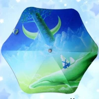 Зонт  зеленый кит