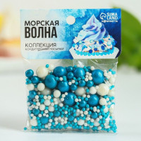 Кондитерская посыпка для кондитерских изделий "Морская волна" №149, 50 гр