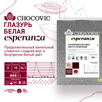 Глазурь белая для покрытий Chocovic (Чоковик) Esperanza 1,5 кг