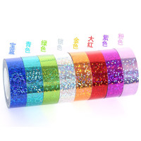 镭射布基胶带 BOPP胶带 金色红色黑色银色点点地毯胶带镀铝膜胶带