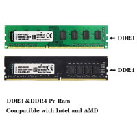 Оперативная Память DDR4 DDR3 для настольного компьютера, ОЗУ DIMM PC4 21300 2 ГБ 4 ГБ 8 ГБ DDR3 1333 МГц 1600 МГц DDR4 16 Гб 2400 2666 3200 МГц, Память ОЗУ