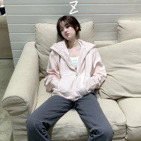 粉色bm衛衣外套女春秋早秋女裝秋季新款2023薄款上衣初秋山東即墨