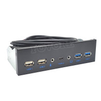 Передняя панель USB 3,0 для ПК, USB 3.1 Type C + 2x USB3.0 + 2x USB2.0 Hub + HD Audio 3,5 мм + микрофон для наушников для 5,25 и подвесного привода