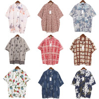 vintage古著美國制夏威夷Hawaii美式寬鬆短袖男女花襯衫 A34