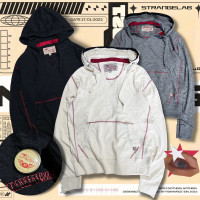 日本單 森系中古風寬鬆舒適棉質帽衫 oversize男友風情侶連帽運動衫