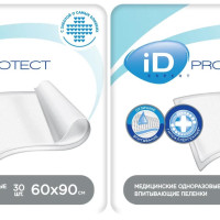 Пеленка медицинская одноразовая iD Protect Expert 60 х 90 см (60 шт. / 60 / 60)