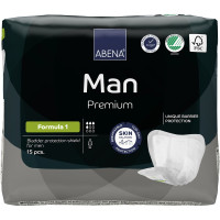 Прокладки урологические для мужчин Abena Man Premium Formula 1, 4 капли, 450 мл, 15 штук